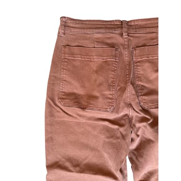 Everlane Straight Leg Crop Trousers in Cocoa Brown Size 10 - Picture 4 of 6